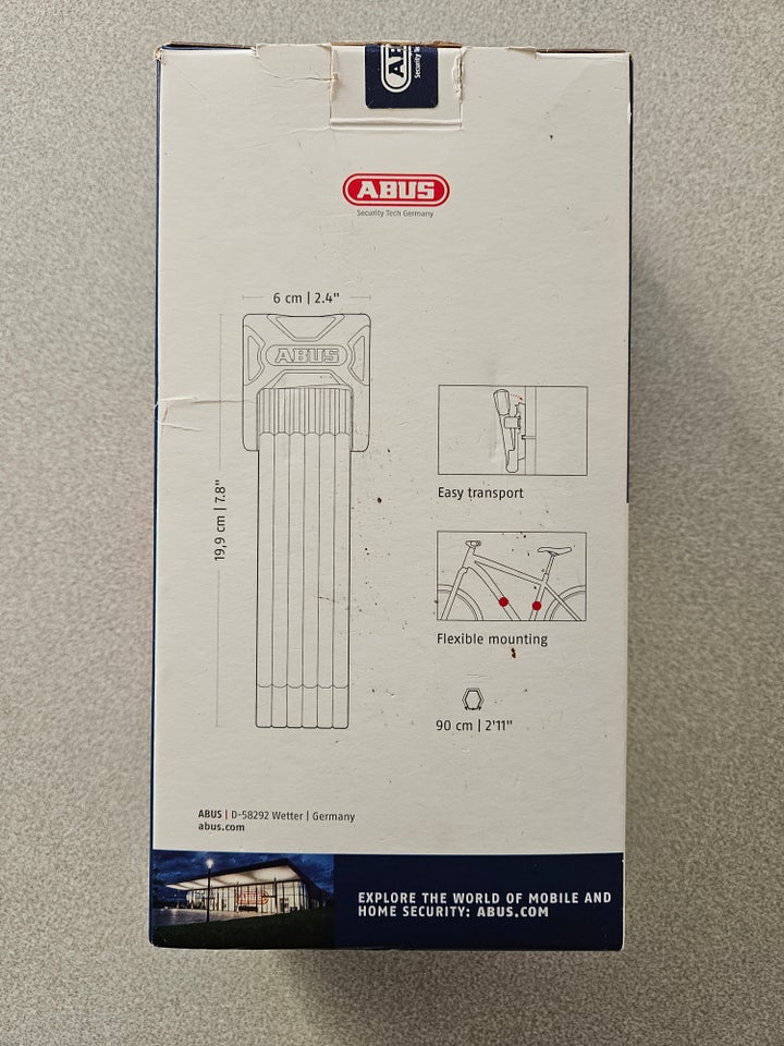 Cykellås, Abus Bordo 600K 90cm