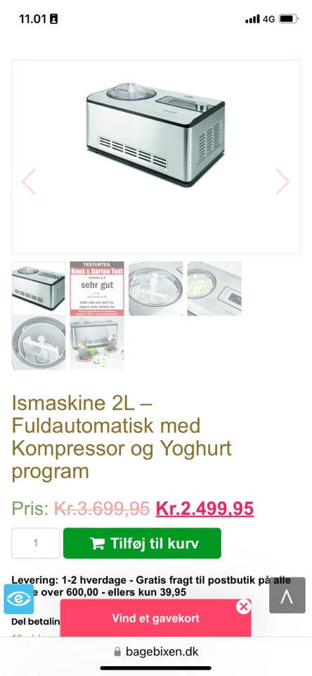 Ismaskine Sandstrøm