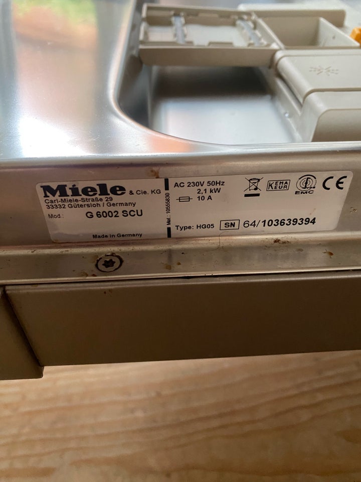 Miele, indbygning