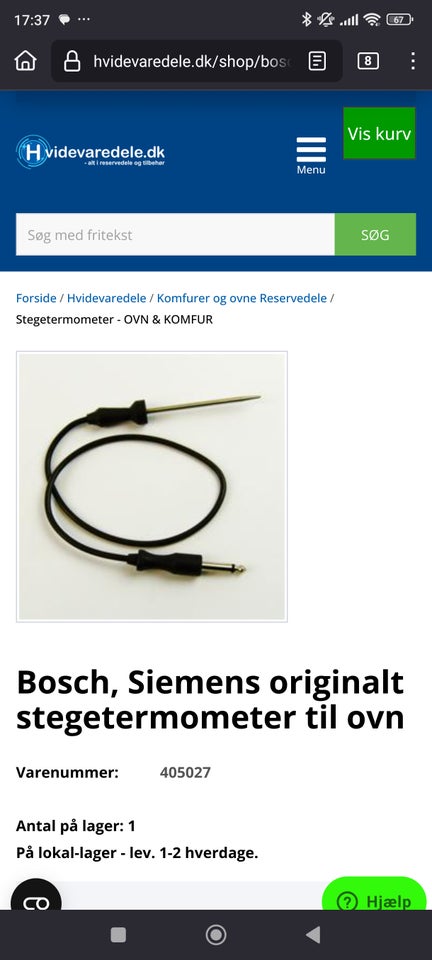 Stegetermometer, Bosch