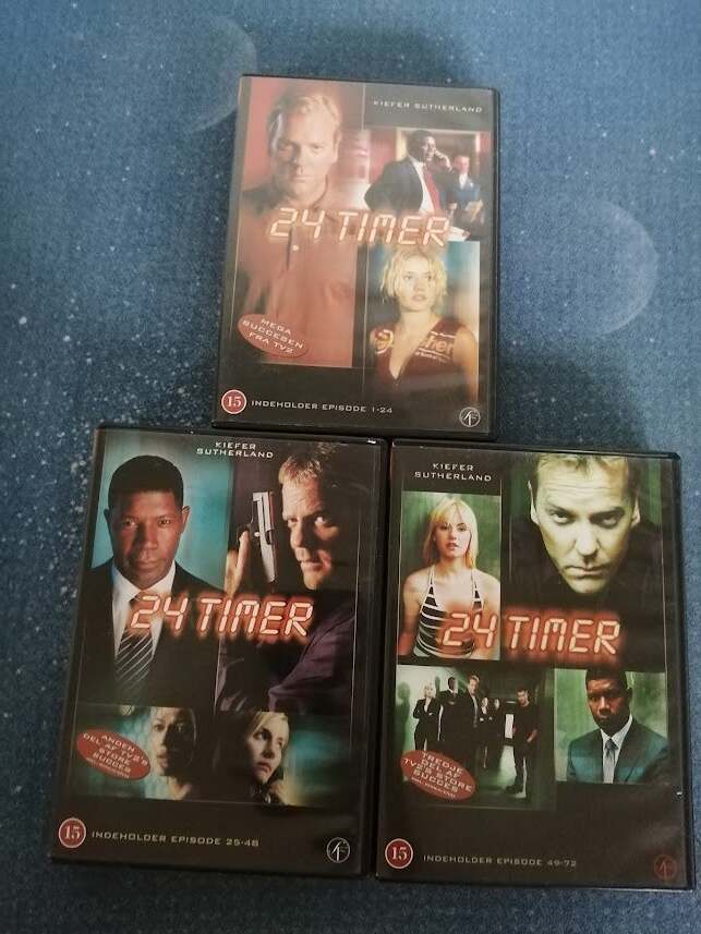 24 Timer Sæson 1-3, DVD, TV-serier