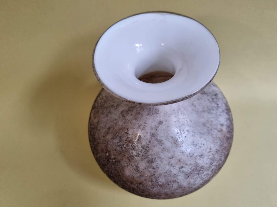 Glas Glas vase og keramik fugl