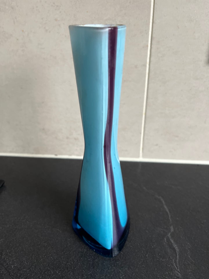 Vase, Blå Glas vase