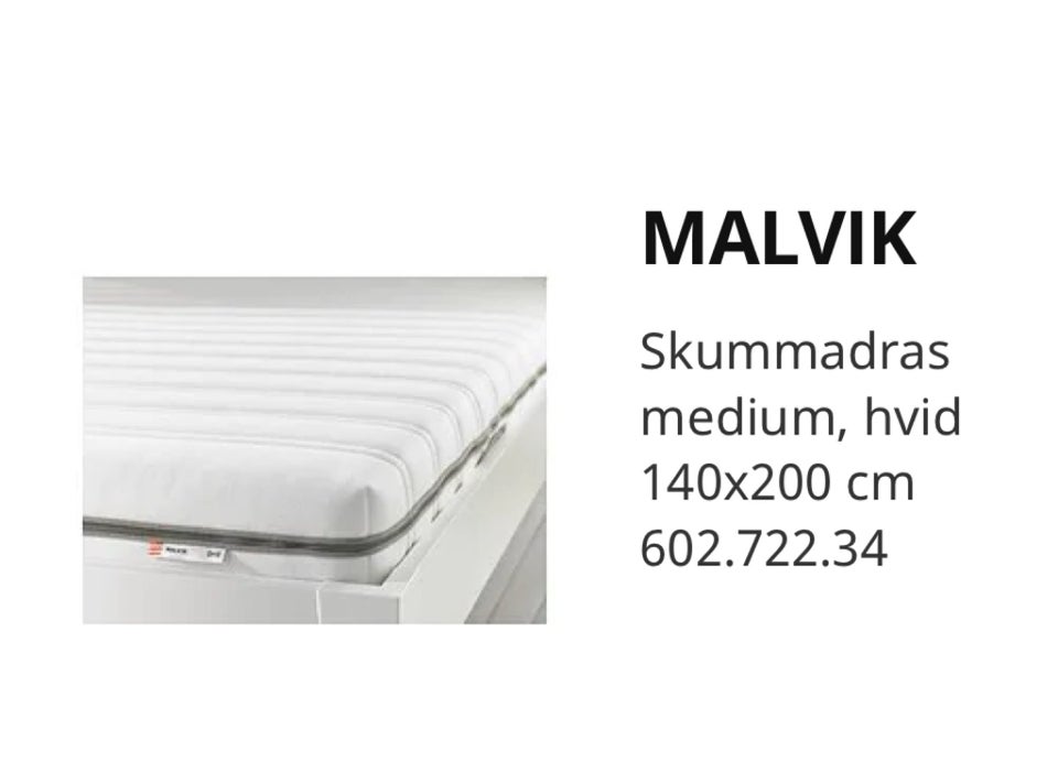 Madras, Ikea Malvik, b: 140 l: 200 h: