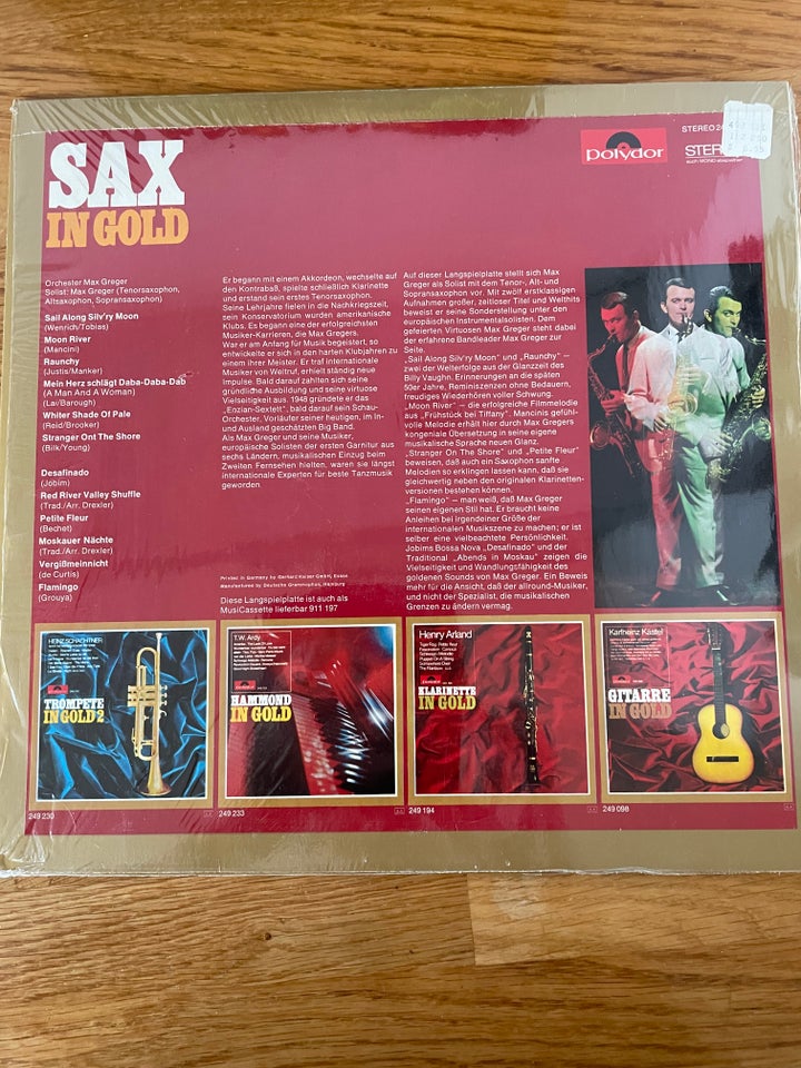 LP, Max Greger (1. Press), Sax in