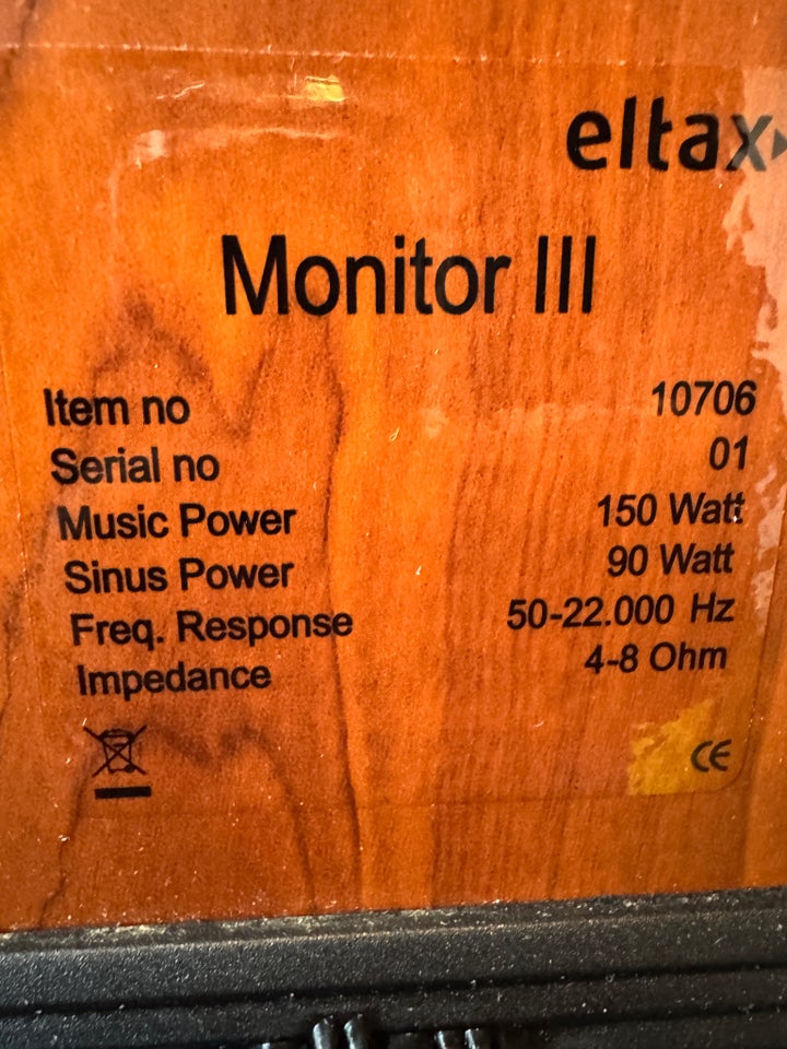 Højttaler, Eltax, Monitor 3