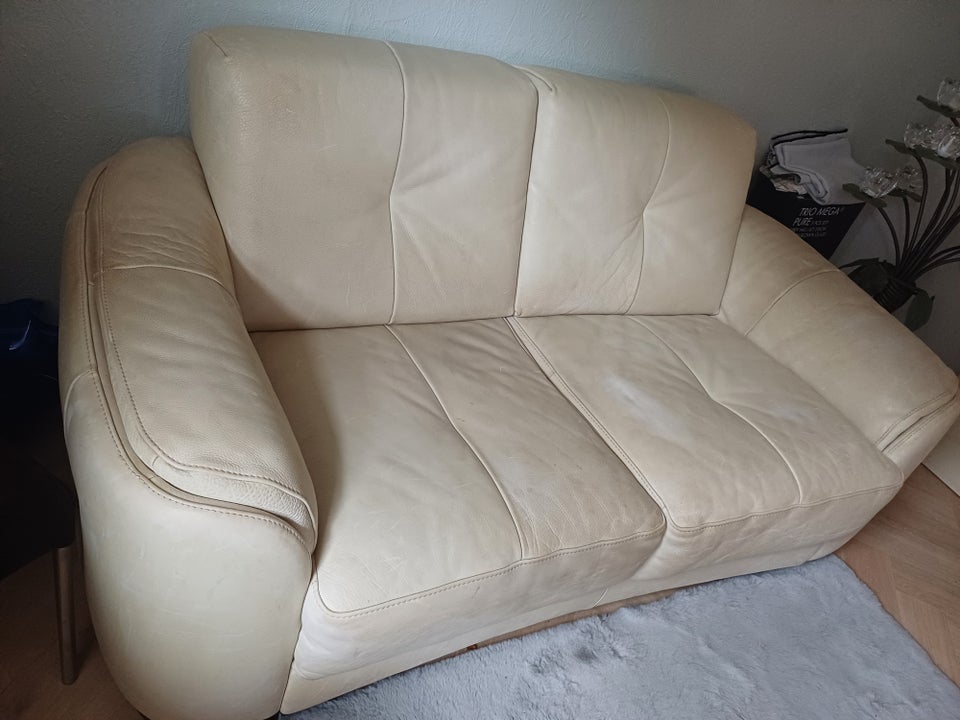 Sofa, læder, 2 pers.