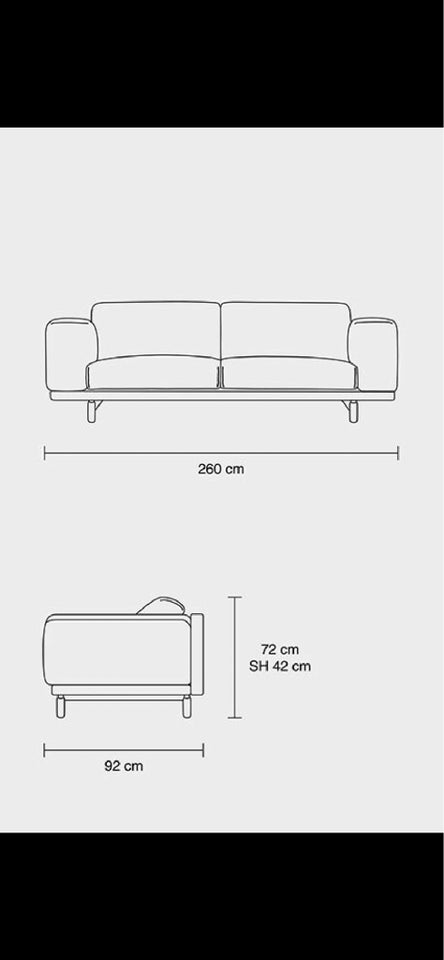 Sofa, uld, 3 pers.