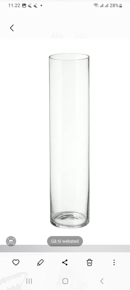 GLASVASE, IKEA CYLINDER