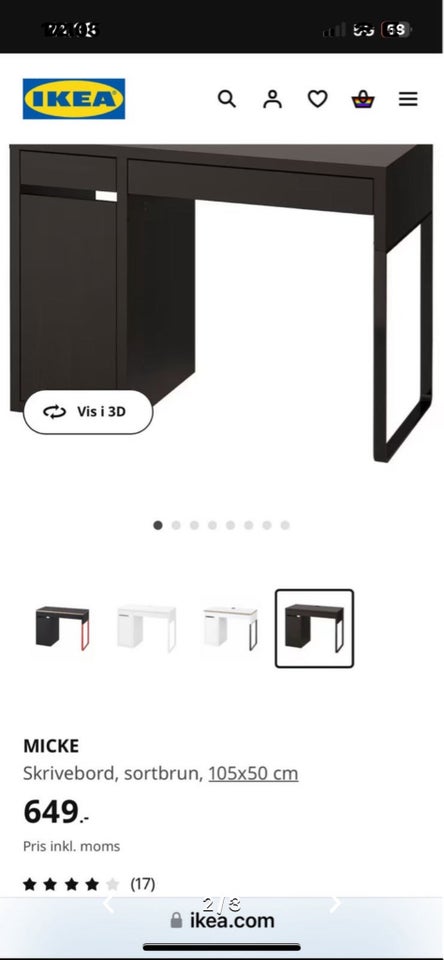 Arbejdsbord Ikea