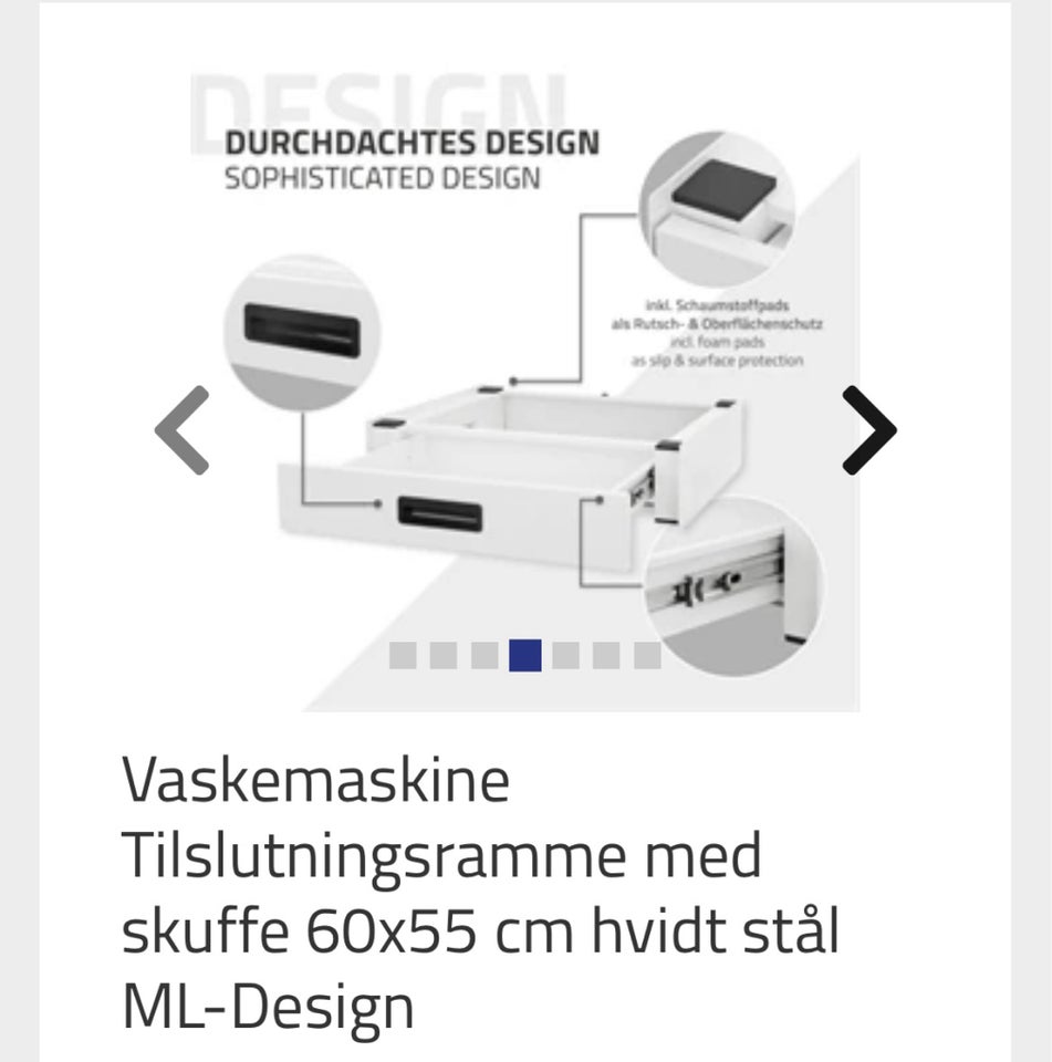 Tilslutningsramme med skuffe