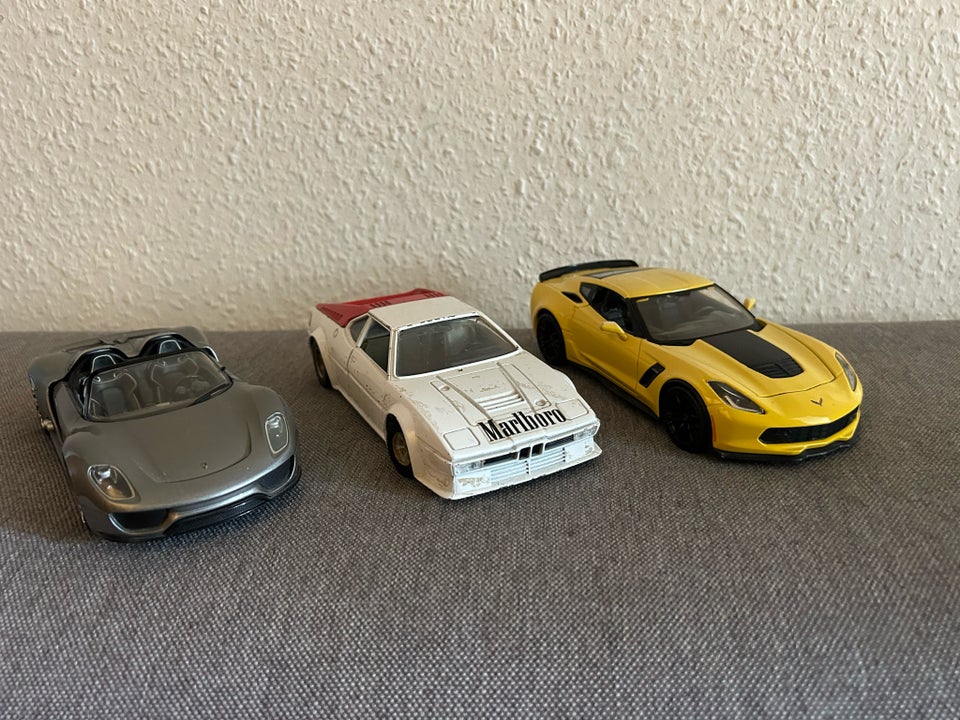 Modelbil, Porsche,BMW,Corvette,