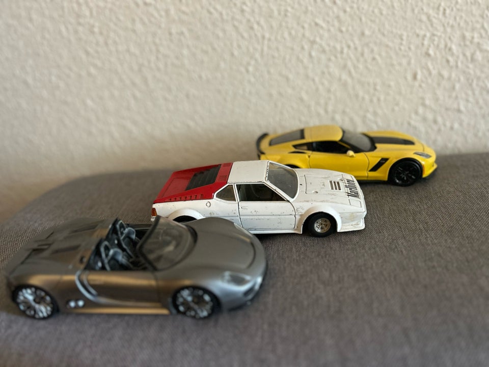 Modelbil, Porsche,BMW,Corvette,