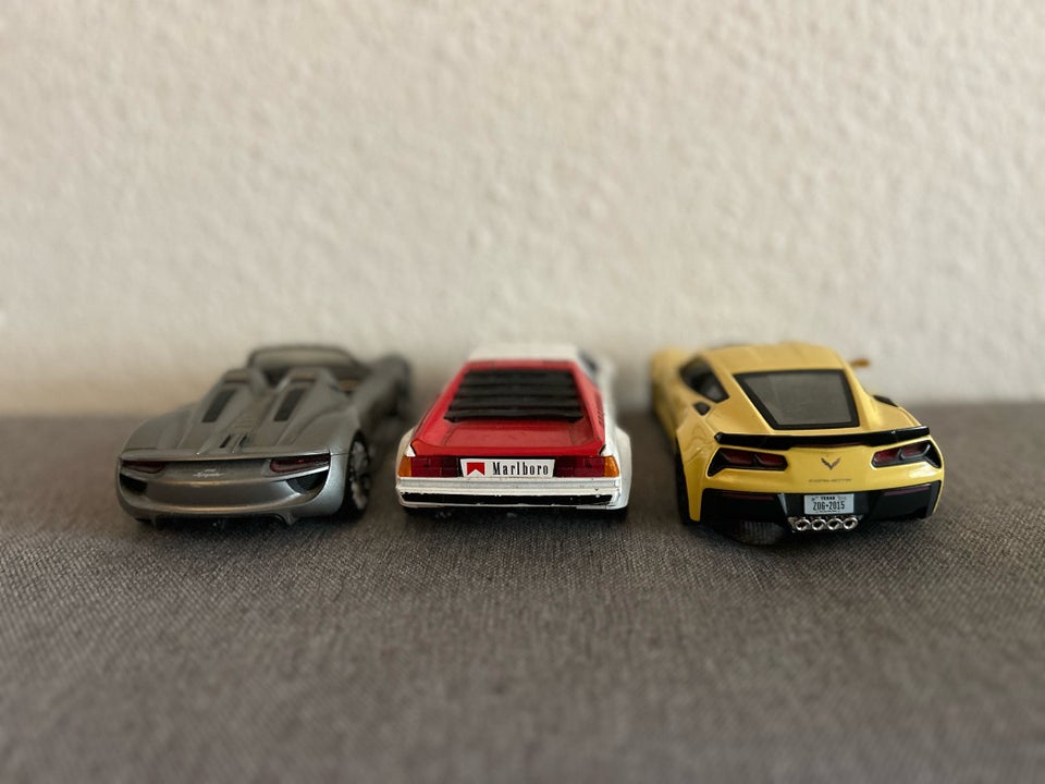 Modelbil, Porsche,BMW,Corvette,