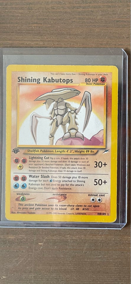 Samlekort, Shining Kabutops, 1