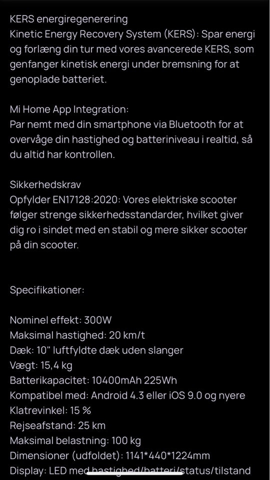 Løbehjul, Xiaomi lite 2 gen