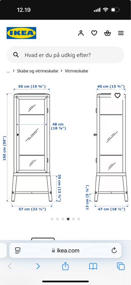 Vitrineskab, Ikea