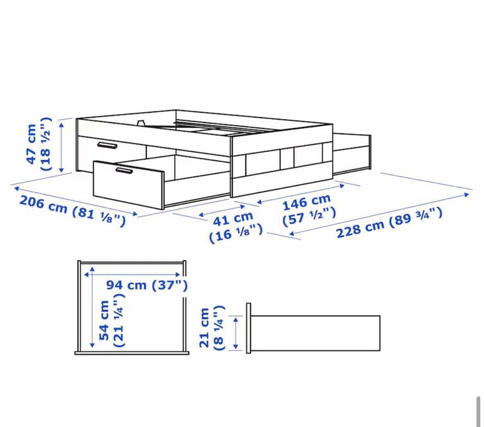 Dobbeltseng Brimnes Ikea