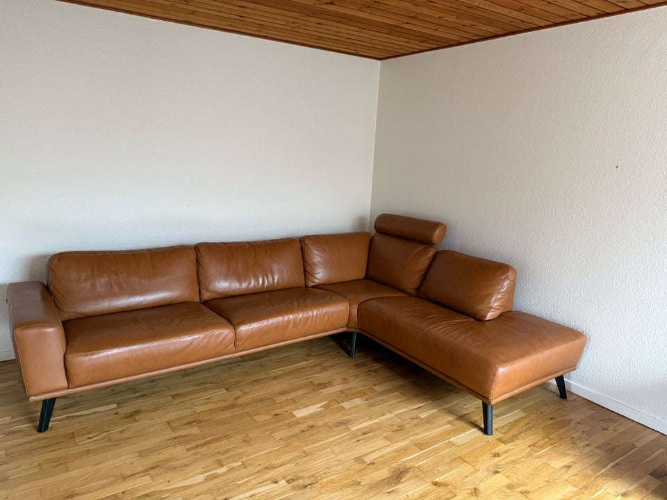 Sofa, læder, 5 pers.