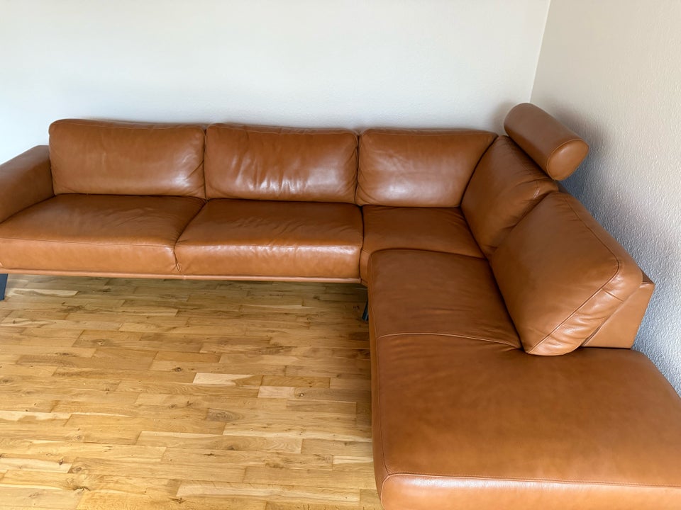 Sofa, læder, 5 pers.