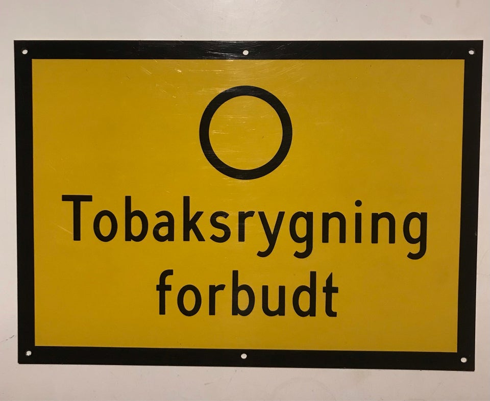 Skilte, Tobaksrygning forbudt