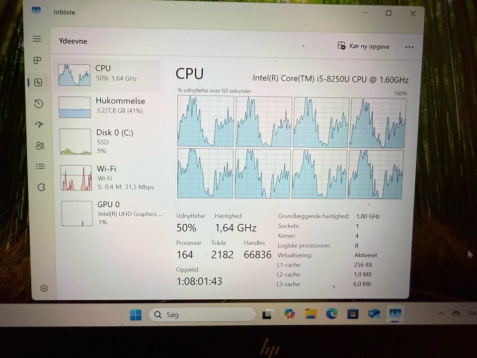 HP Elitebook 840 G5 , I5-8250 GHz, 8