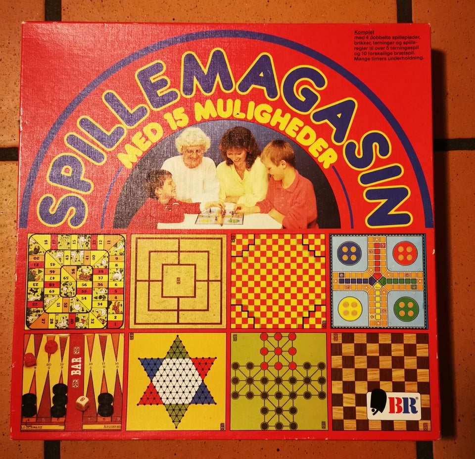 Spillemagasin med 15 muligheder,