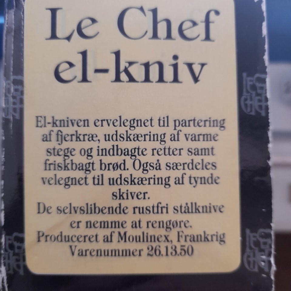 El - kniv, Le Chef