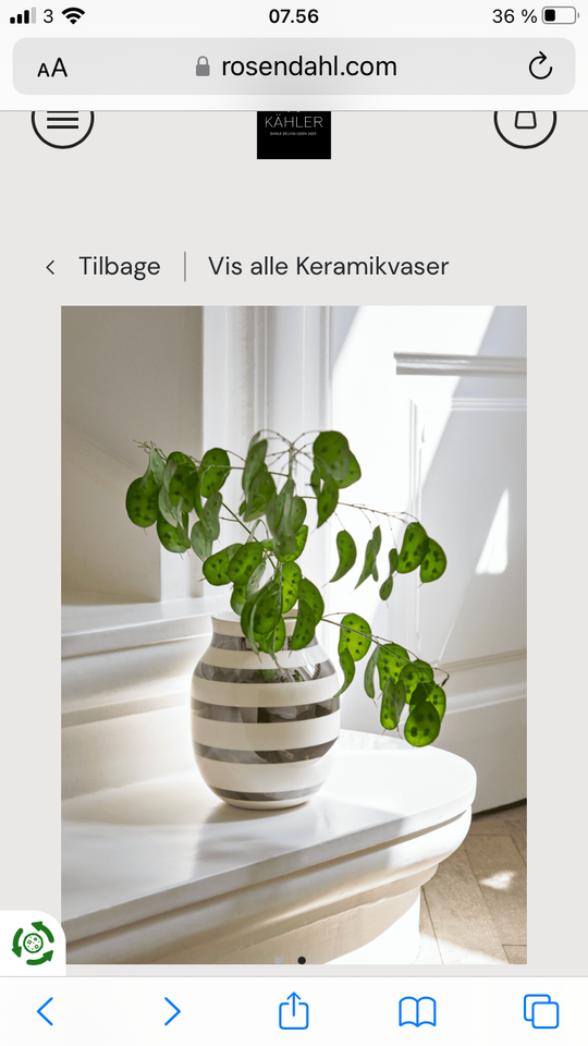 Keramik Vase Kæhler