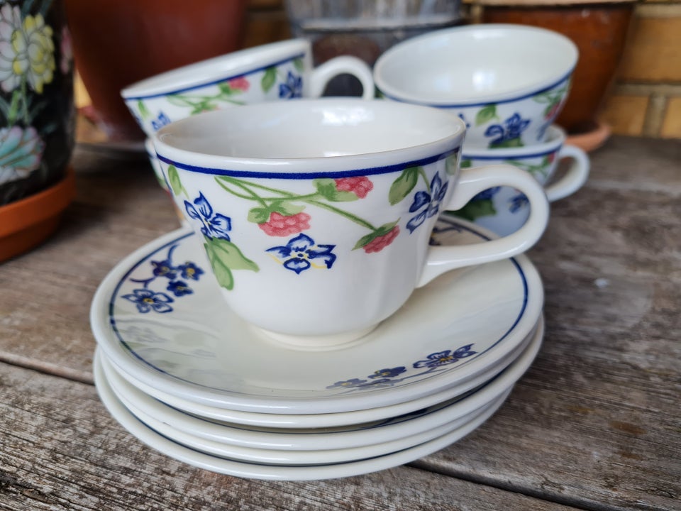 Porcelæn 5 par kaffe kopper med