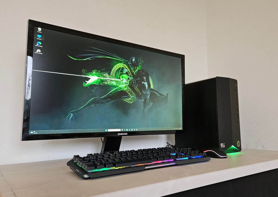 HP, RTX 3060 Gamer Pc + 28" 4K Skærm,