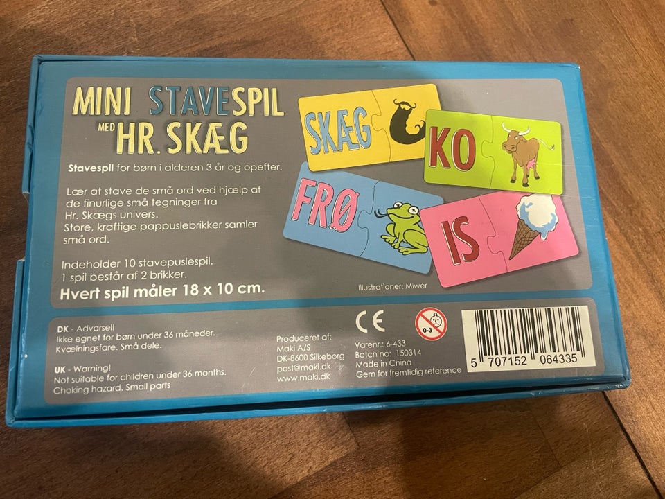 Stavespil med hr skæg, puslespil