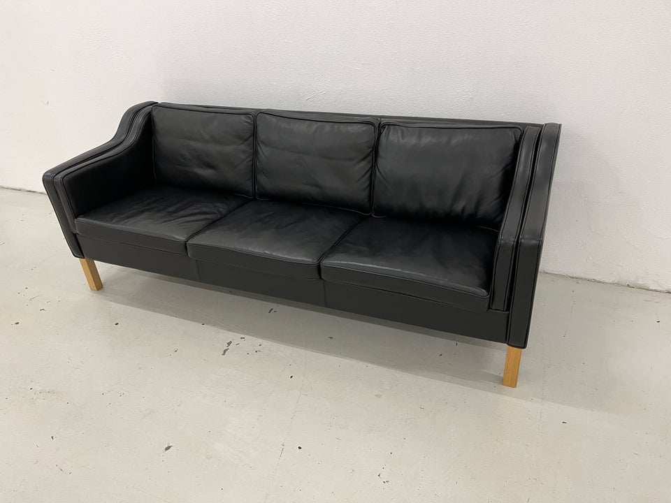 Sofa, læder, 3 pers.