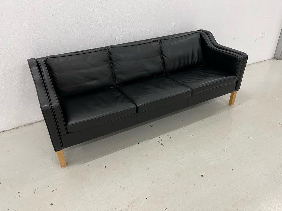 Sofa, læder, 3 pers.