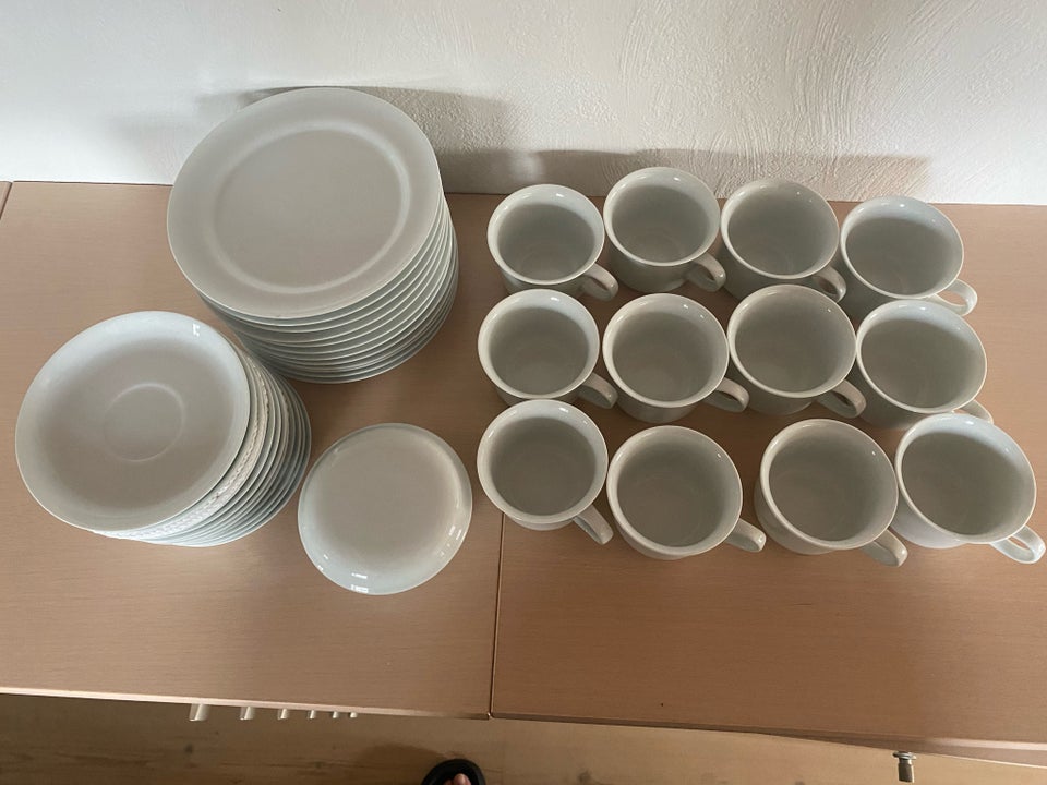 Porcelæn Kaffestel Hvid Polar