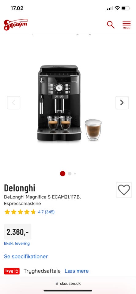 Espressomaskine, DeLonghi