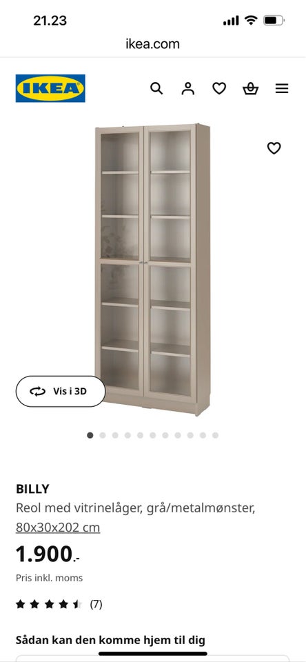 Vitrineskab, Ikea