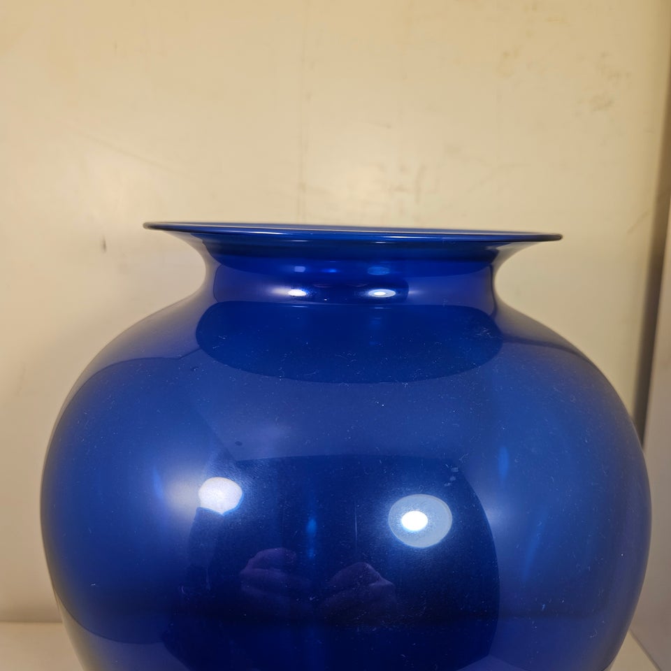 Glas Vase Blåt glas