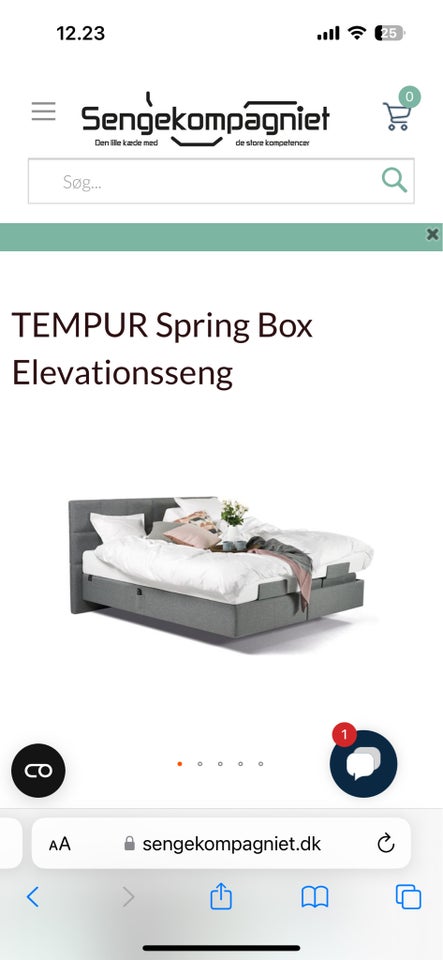 Elevationsseng TEMPUR b: 180 l: