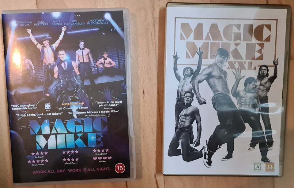 Jeg sælger disse 2 Magic Mike film:,