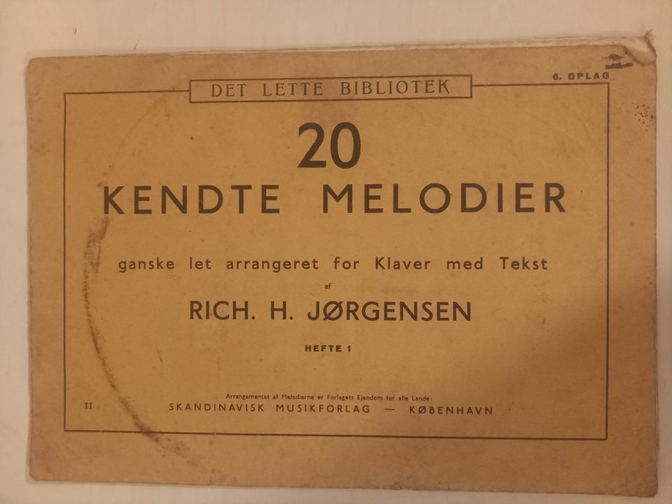 20 kendte melodier, Rich. H.