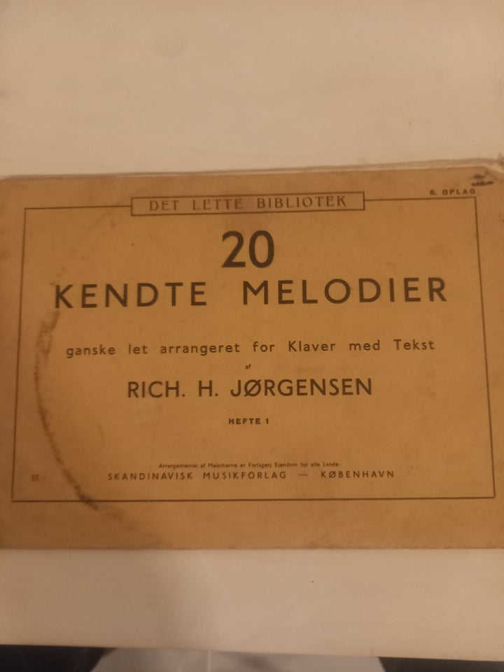 20 kendte melodier, Rich. H.