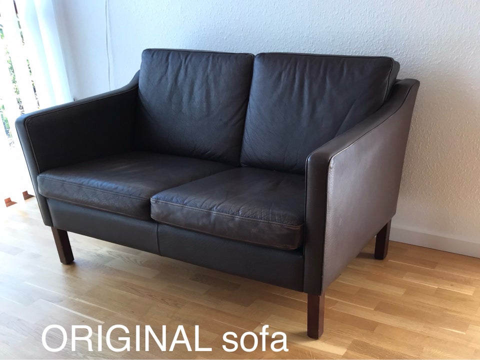 Sofa, læder, 2 pers.