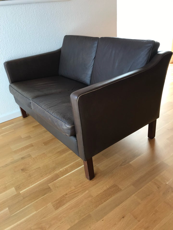 Sofa, læder, 2 pers.