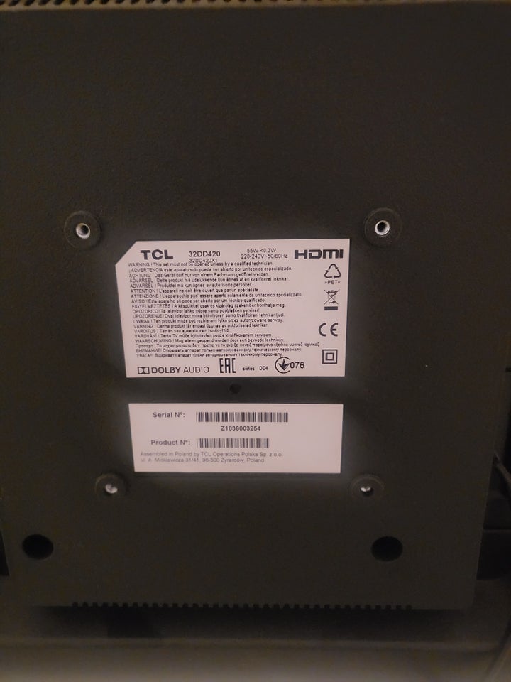 LED, Andet mærke, TCL model 32dd420