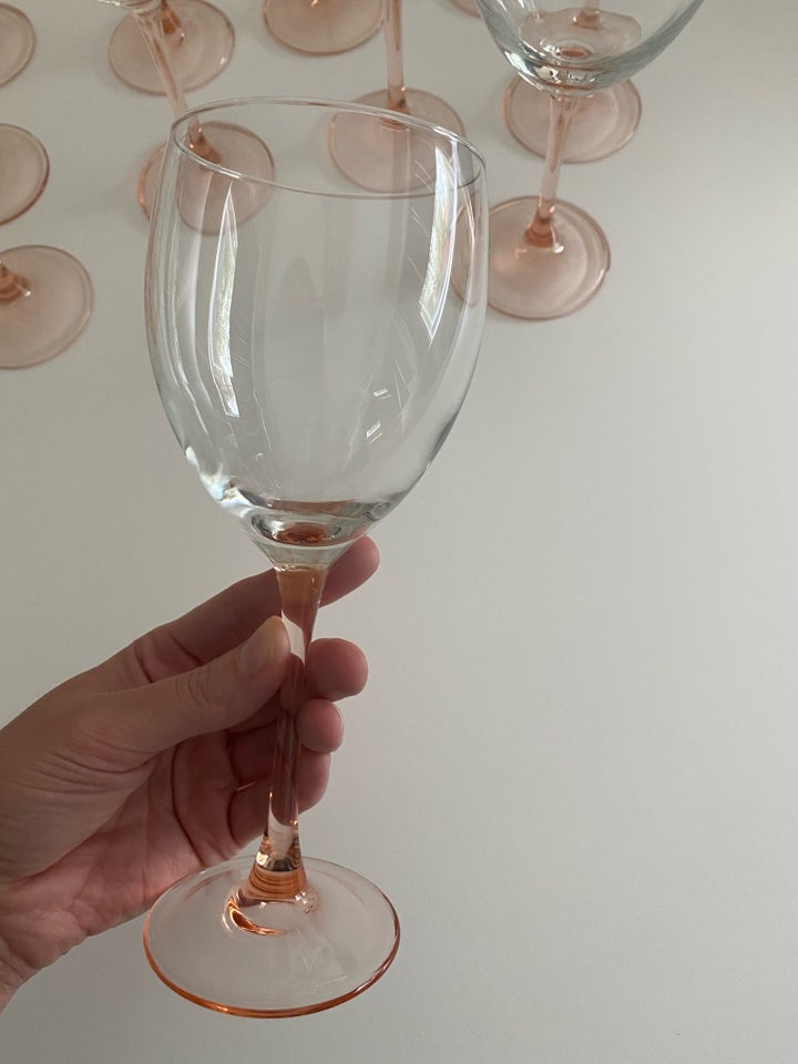 Glas, Franske glas på Rosa stilk,