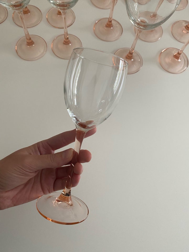 Glas, Franske glas på Rosa stilk,