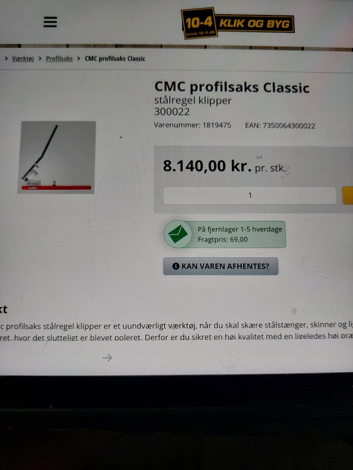 Andet håndværktøj, Cmc profilskas