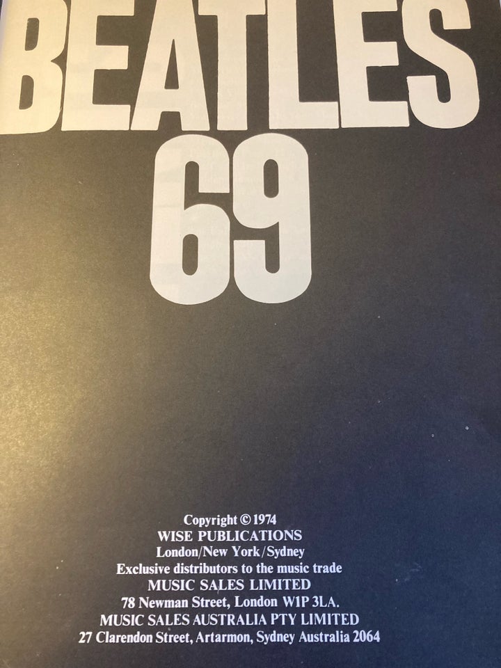 Beatles noder nodehæfte 69 ,