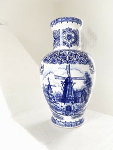 Porcelæn Gl vase  T Delfts Blaue